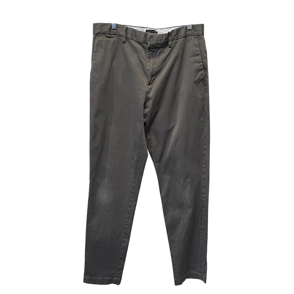 Banana Republic Mason‎ Athletic Tapered Chinos Pants Khaki Green 34 - READ